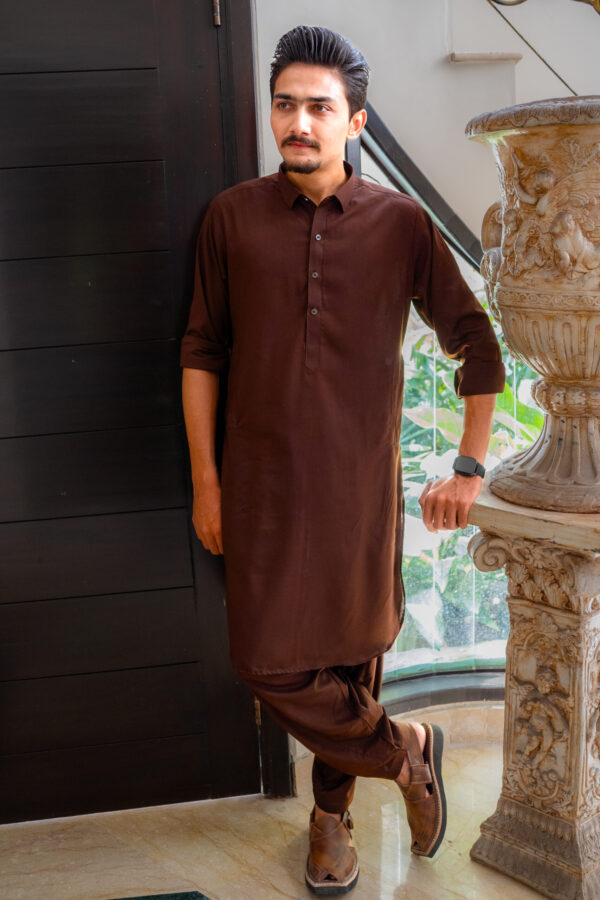 Reddish Brown Kurta - Image 3