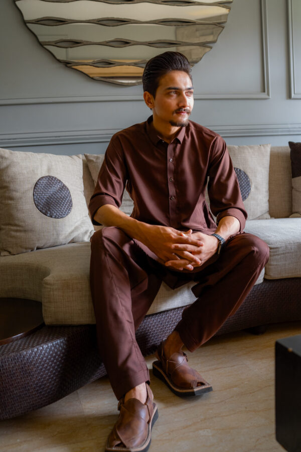 Reddish Brown Kurta - Image 4