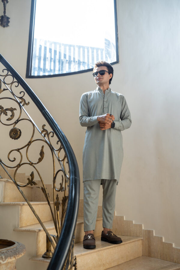 Cool Gray Kurta - Image 3