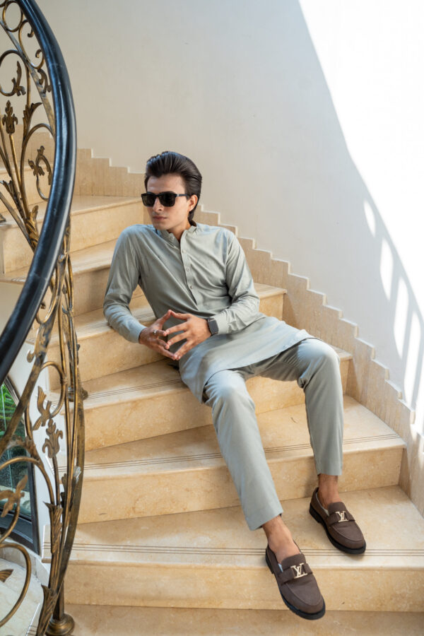 Cool Gray Kurta - Image 2